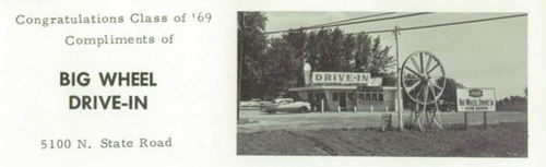 Big Wheel Drive-In - 1960S High School Yearbook Photo